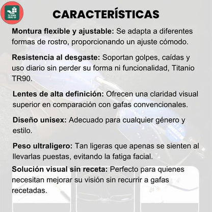 LENTES BIFOCALES TR90 - Mejor Visión y Protección contra Rayos UV400 - 50% Descuento