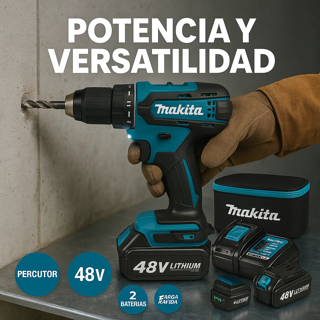 [2X1 OFERTA NAVIDAD] - KIT TALADRO INALÁMBRICO y IMPACTO + 26 ACCESORIOS TT + 2 BATERIAS REGALO