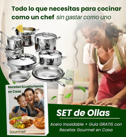 SET DE OLLAS PREMIUM: COMPRA Y RECIBE GRATIS 10 ARTÍCULOS - SOLO HOY HASTA 23:59!!
