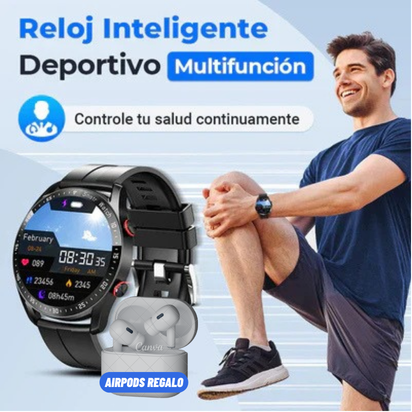 ⌚🔥 COMPRA 1 LLÉVATE 2 - Smartwatch Deportivo Control Salud + AIRPODS REGALO⌚🔥HASTA HOY 23:59!!!