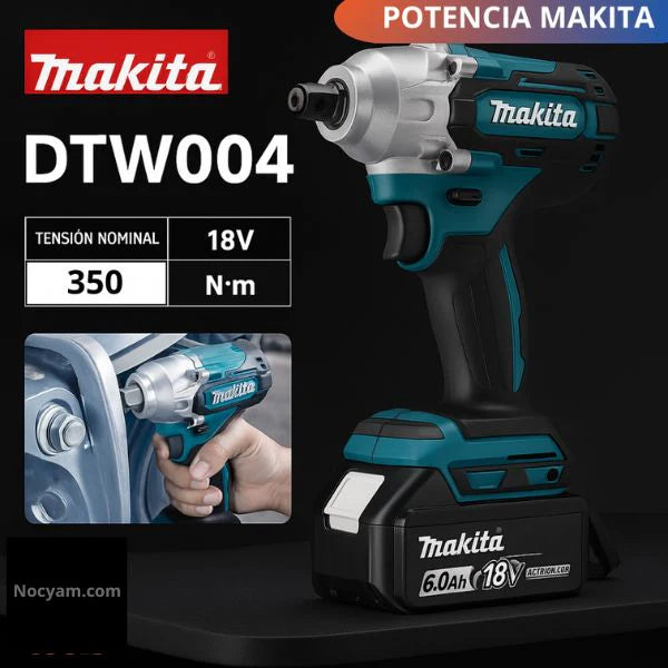 Kit Atornillador Pistola de Impacto Inalámbrico Makita + 2 Baterías y 26 Accesorios Regalo
